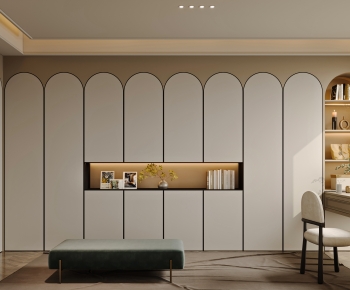 Modern Clothes Storage Area-ID:670835024