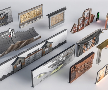 New Chinese Style Landscape Wall-ID:682384018