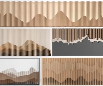 New Chinese Style TV Wall-ID:606595045