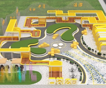 Modern Park Landscape-ID:611922034