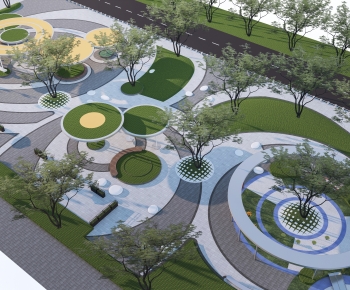 Modern Park Landscape-ID:378834011