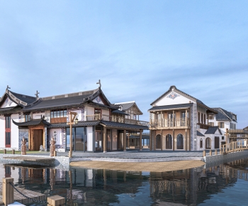 中式古建商业街-ID:747121107