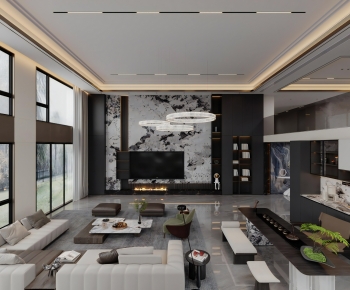 Modern A Living Room-ID:132729055