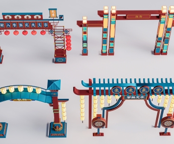New Chinese Style Facade Element-ID:861078987