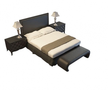 Modern Double Bed-ID:980355026