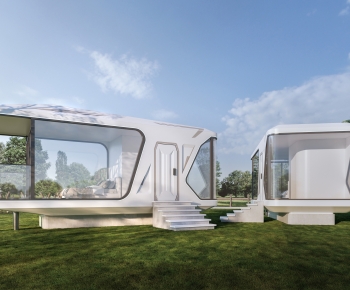 现代太空舱民宿小屋外观-ID:172835119