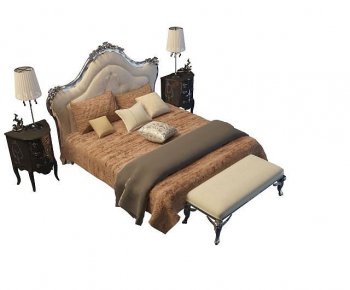 European Style Double Bed-ID:281527042