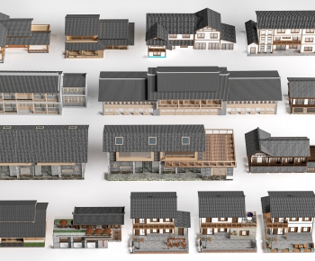 新中式民宿建筑组合-ID:362662087