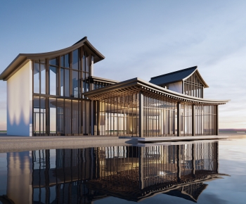 New Chinese Style Architecture Of Artistic Style-ID:183098085