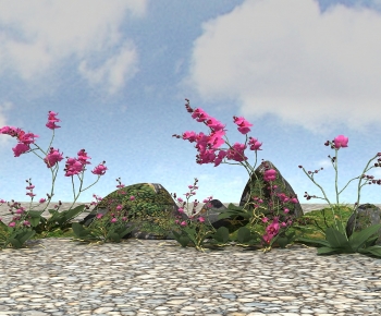 Modern Flowers And Grass-ID:918450122