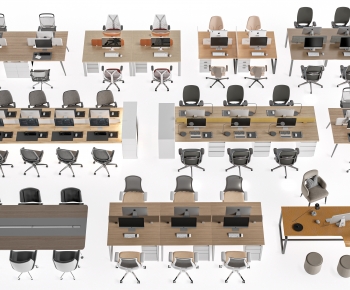 Modern Office Desk And Chair-ID:293747908