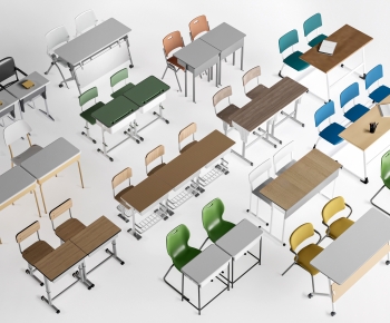 Modern Computer Desk And Chair-ID:646413092