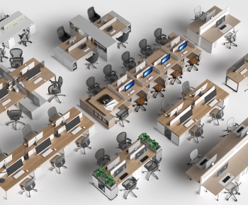 Modern Office Desk And Chair-ID:830674892