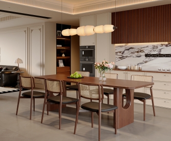 French Style Dining Table And Chairs-ID:814989099