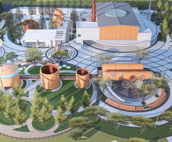 Modern Park Landscape-ID:227470445