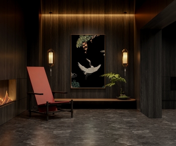 New Chinese Style Hallway-ID:384397036