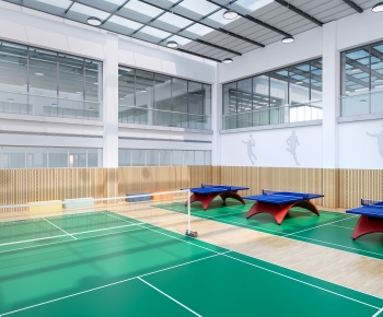 Modern Indoor Badminton Court-ID:472528966
