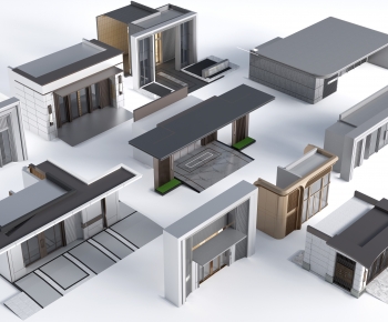 Modern Facade Element-ID:596061949