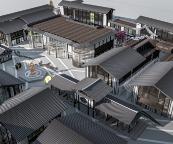 New Chinese Style Appearance Of Commercial Building-ID:718107942