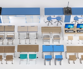 Modern Computer Desk And Chair-ID:122067932