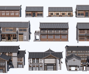 中式古建商业楼外观组合-ID:287926917