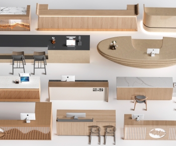 Modern Reception Desk-ID:639458892