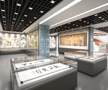 新中式美术书法展厅-ID:616838938
