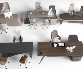 Modern Office Desk And Chair-ID:791774991