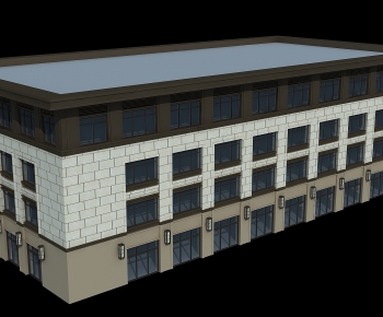 New Chinese Style Retro Style Appearance Of Commercial Building-ID:142691191