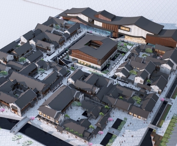 New Chinese Style Appearance Of Commercial Building-ID:332525978