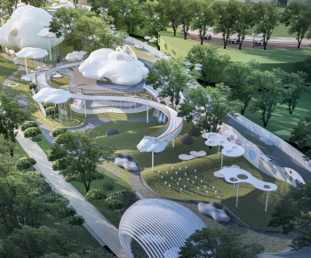 现代景观公园口袋公园-ID:438947923