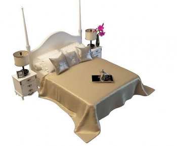 Simple European Style Double Bed-ID:464011917