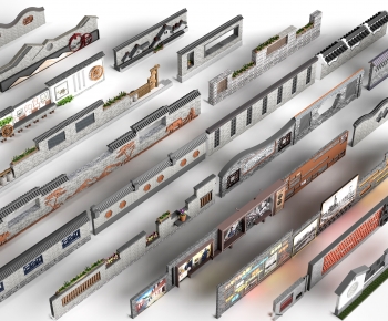 New Chinese Style Landscape Wall-ID:507841179