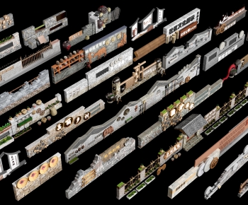 New Chinese Style Landscape Wall-ID:526515014