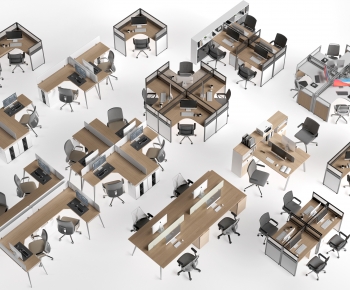 Modern Office Desk And Chair-ID:767688049
