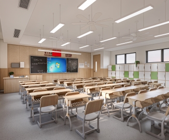 Modern School Classrooms-ID:741653927