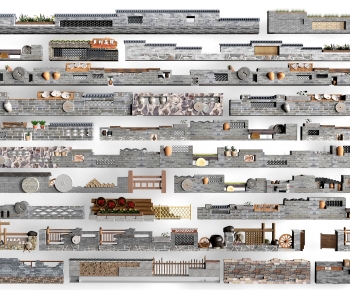 New Chinese Style Landscape Wall-ID:157720099