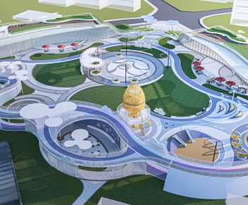 Modern Park Landscape-ID:358670006