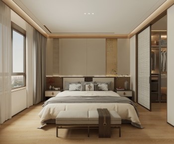 New Chinese Style Bedroom-ID:822032939