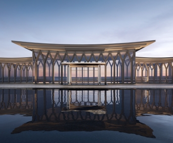 New Chinese Style Architecture Of Artistic Style-ID:498690632