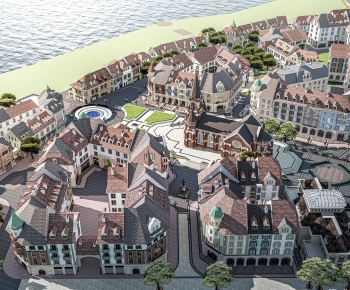 European Style Architectural Bird's-eye View Planning-ID:331927068