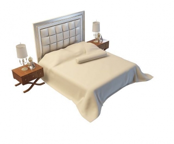 Modern Double Bed-ID:925816064