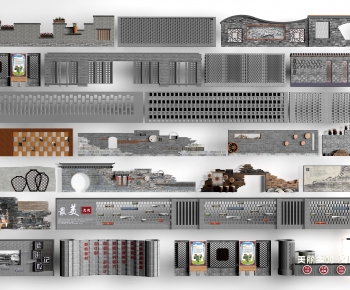 New Chinese Style Landscape Wall-ID:718552114