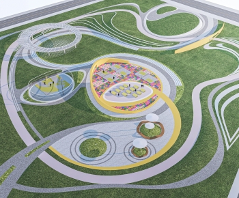 Modern Park Landscape-ID:614990006