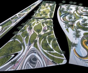 Modern Park Landscape-ID:742017982