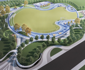 Modern Park Landscape-ID:401788001