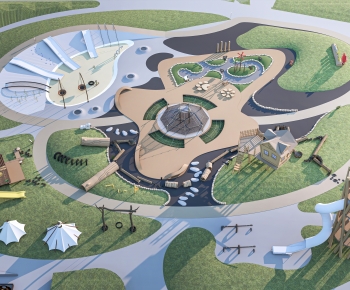 Modern Park Landscape-ID:573096994