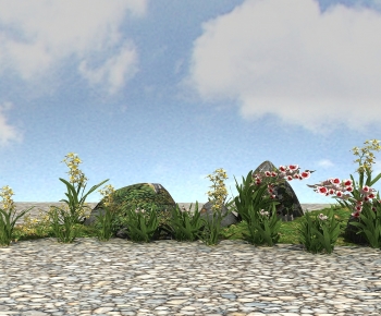 Modern Flowers And Grass-ID:548297887