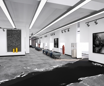 Modern Exhibition Hall-ID:384223946