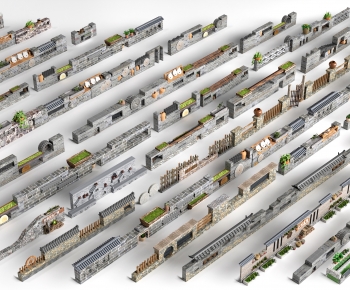 New Chinese Style Landscape Wall-ID:343374976